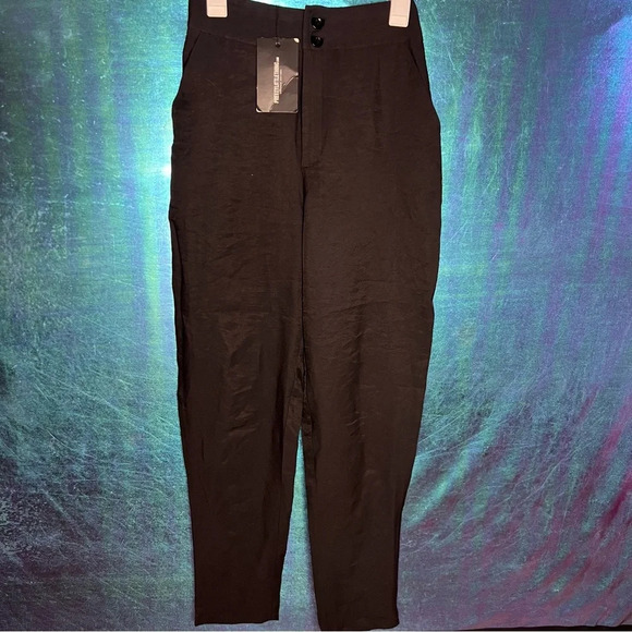 PrettyLittleThing Pants - Pretty little thing Black trousers size 4 new with tags
